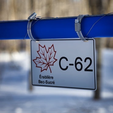 Pancarte tubulure - Modèle 62 (5"x8") - Numérotation standard