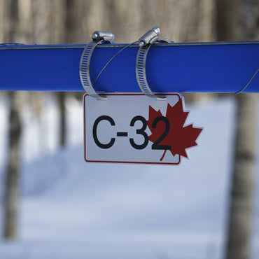 Pancarte tubulure - Modèle C-32 (3"x6") - Numérotation personnalisée