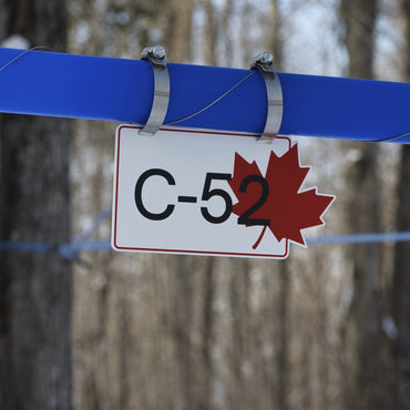 Pancarte tubulure - Modèle C-52 (4"x8") - Numérotation personnalisée