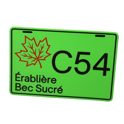 Pancarte tubulure - Modèle C-54 (4"x6") - Numérotation personnalisée