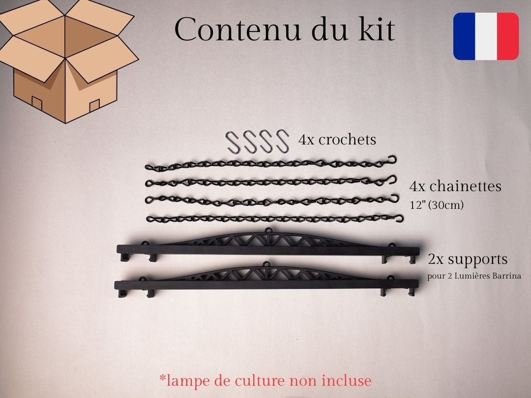 Support pour lumières Barrina T8 42W (2 lumières)
