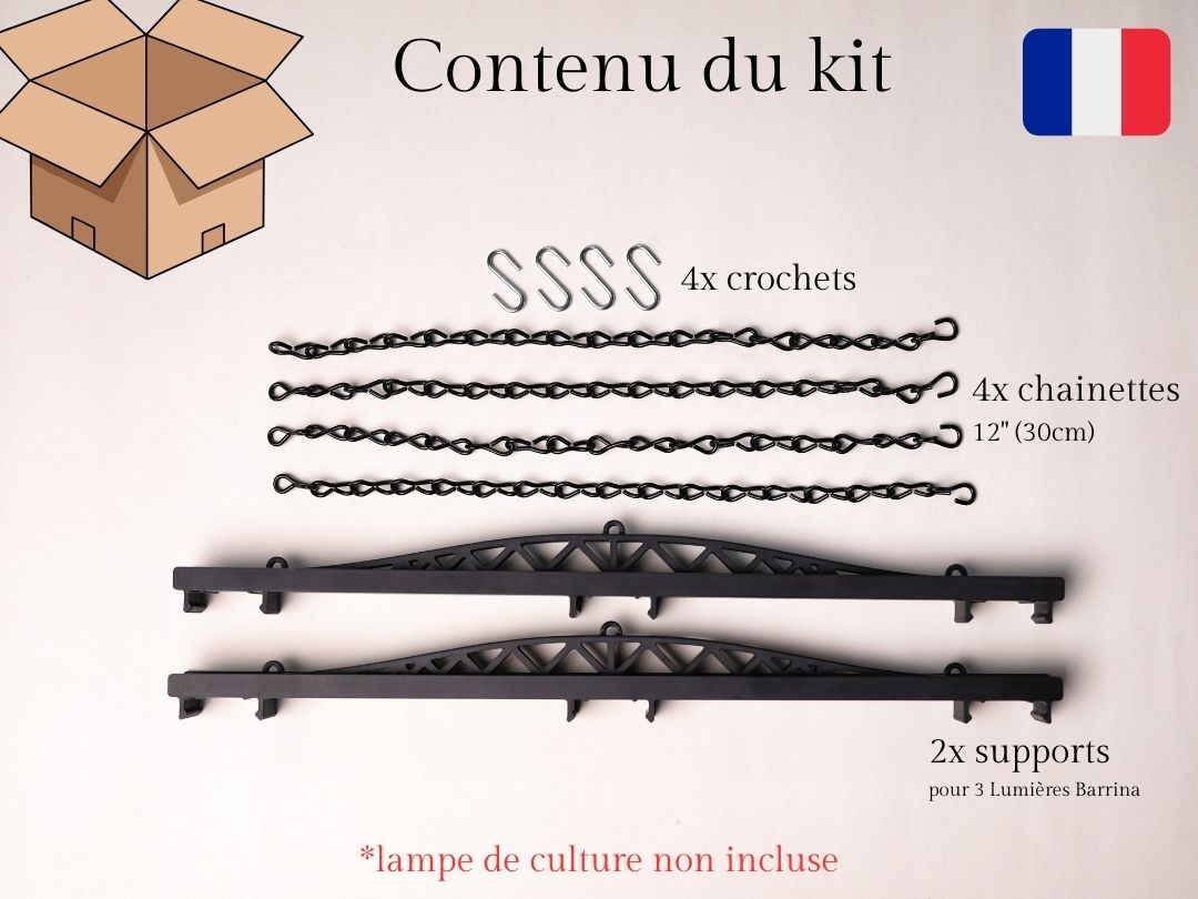 Support pour lumières Barrina T8 42W (3 lumières)