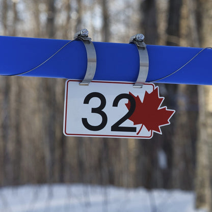 Pancarte tubulure - Modèle 32 (3"x 6") - Numérotation standard