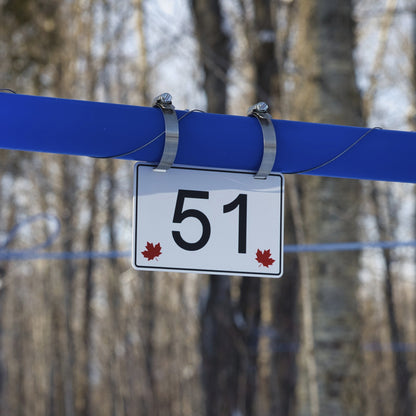 Pancarte tubulure - Modèle 51 (4"x6") - Numérotation standard