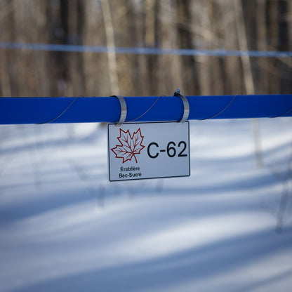 Pancarte tubulure - Modèle C-62 (5"x8") - Numérotation personnalisé