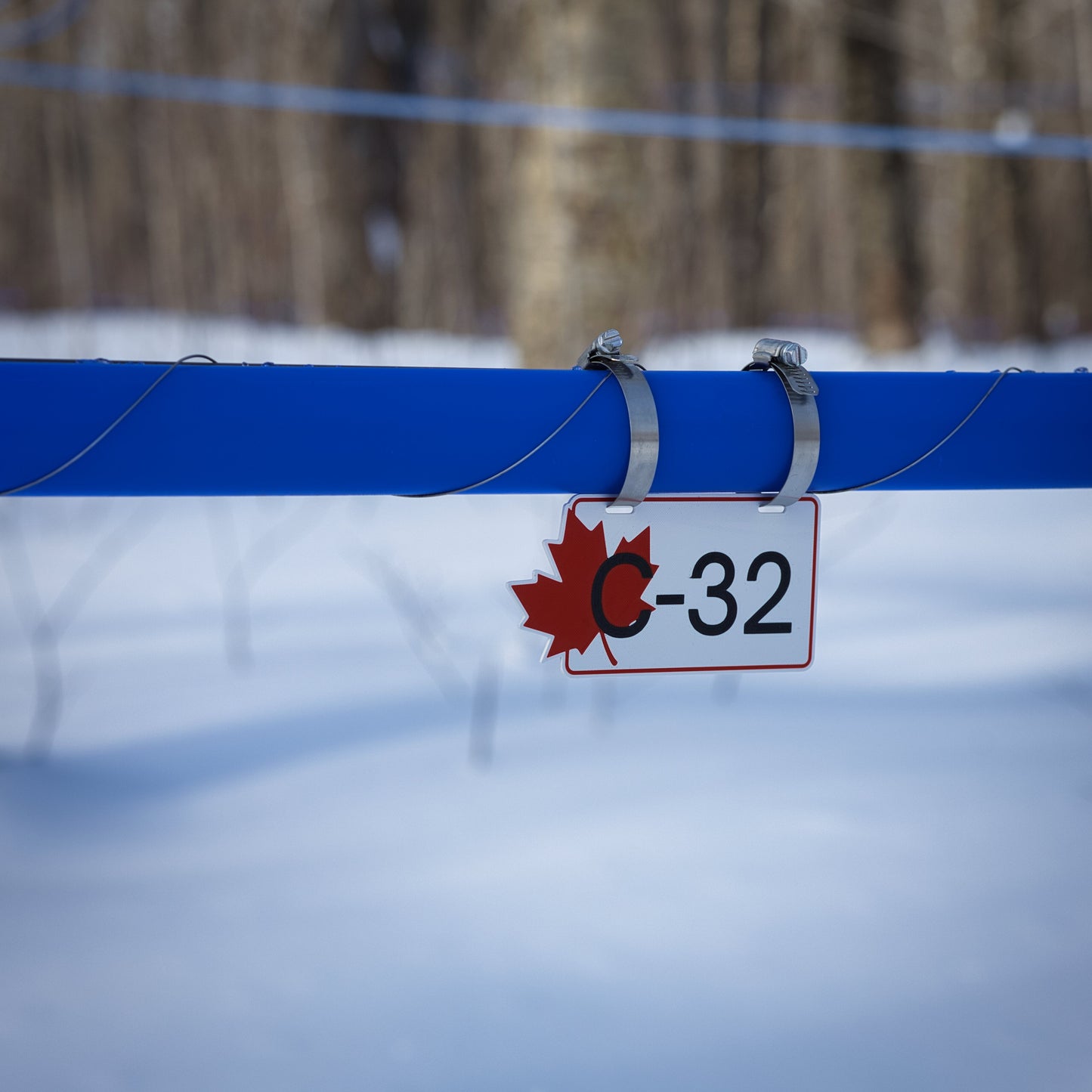 Pancarte tubulure - Modèle C-32 (3"x6") - Numérotation personnalisée