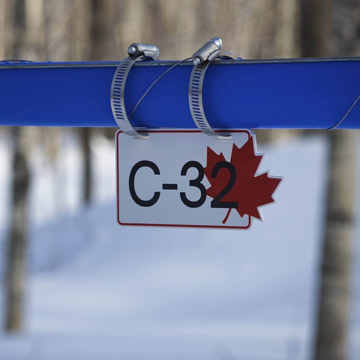 Pancarte tubulure - Modèle C-32 (3"x6") - Numérotation personnalisée