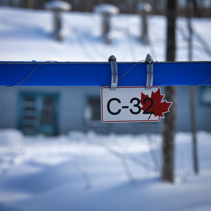 Pancarte tubulure - Modèle C-32 (3"x6") - Numérotation personnalisée