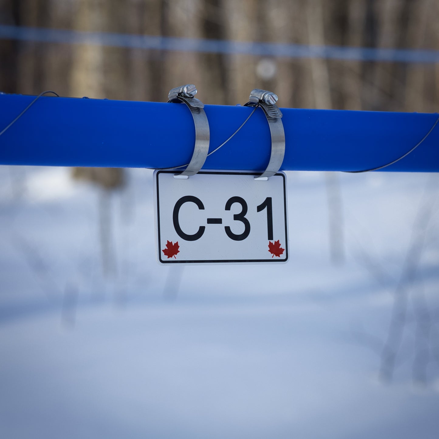 Pancarte tubulure - Modèle C-31 (3"x5") - Numérotation personnalisée