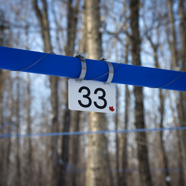 Pancarte tubulure - Modèle C-33 (3"x5") - Numérotation personnalisée