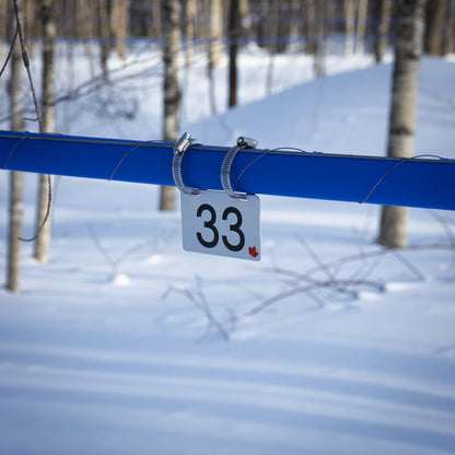 Pancarte tubulure - Modèle 33 (3"x5") - Numérotation standard