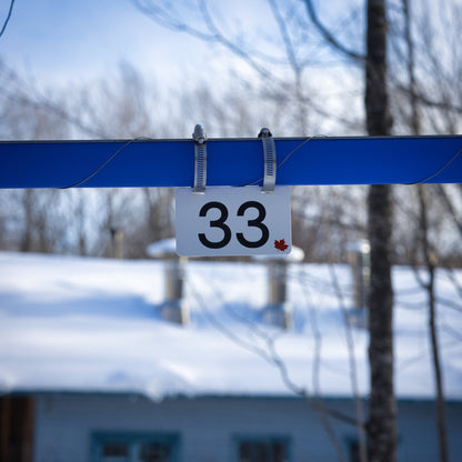 Pancarte tubulure - Modèle 33 (3"x5") - Numérotation standard