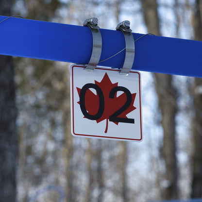 Pancarte tubulure - Modèle 02 (4"x4") - Numérotation standard