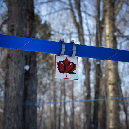 Pancarte tubulure - Modèle 02 (4"x4") - Numérotation standard