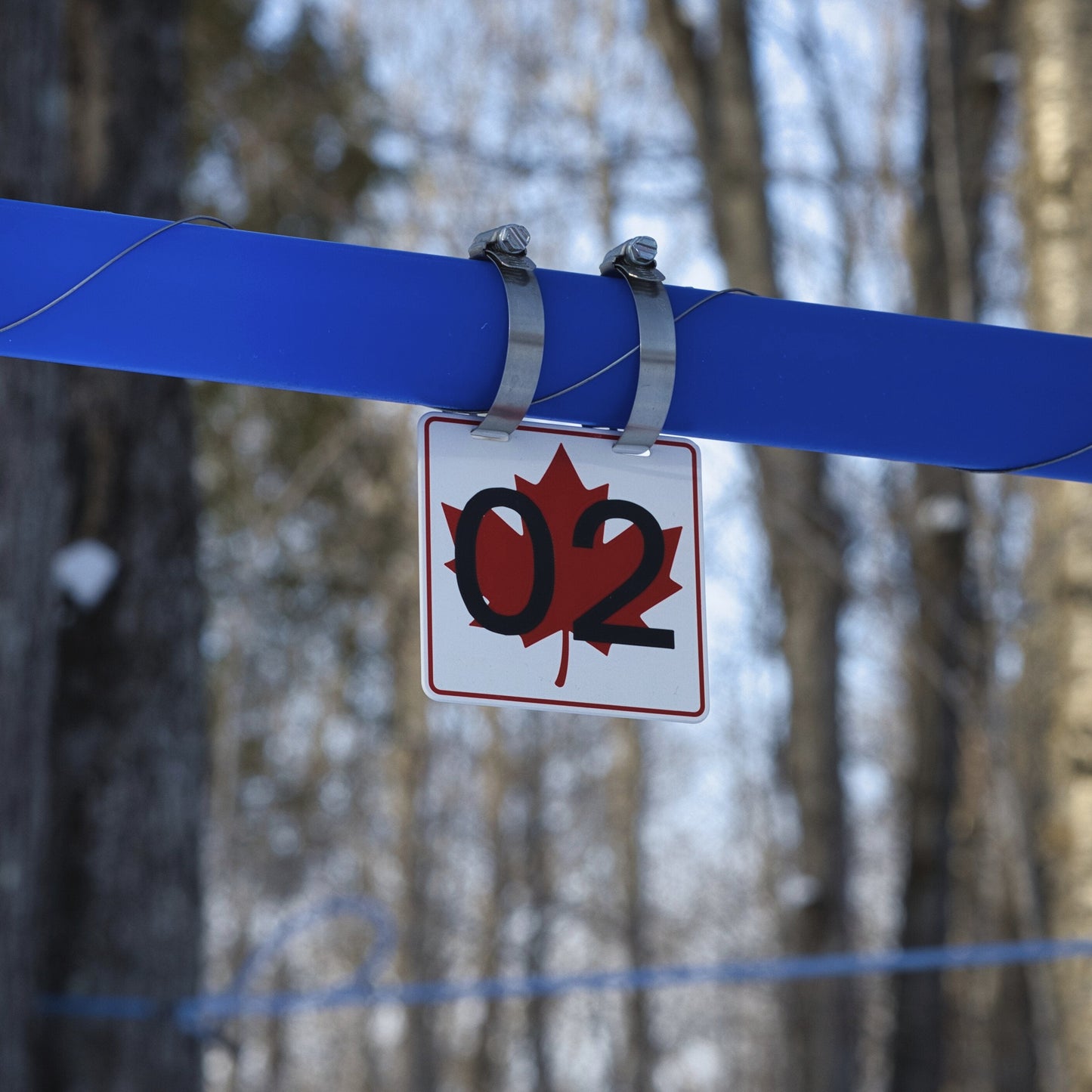 Pancarte tubulure - Modèle C-02 (4"x4") - Numérotation personnalisée