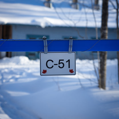 Pancarte tubulure - Modèle C-51 (4"x6") - Numérotation personnalisée