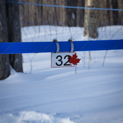 Pancarte tubulure - Modèle 32 (3"x 6") - Numérotation standard