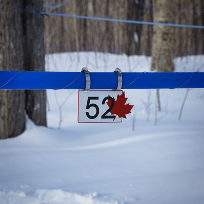 Pancarte tubulure - Modèle 52 (5"x8") - Numérotation standard