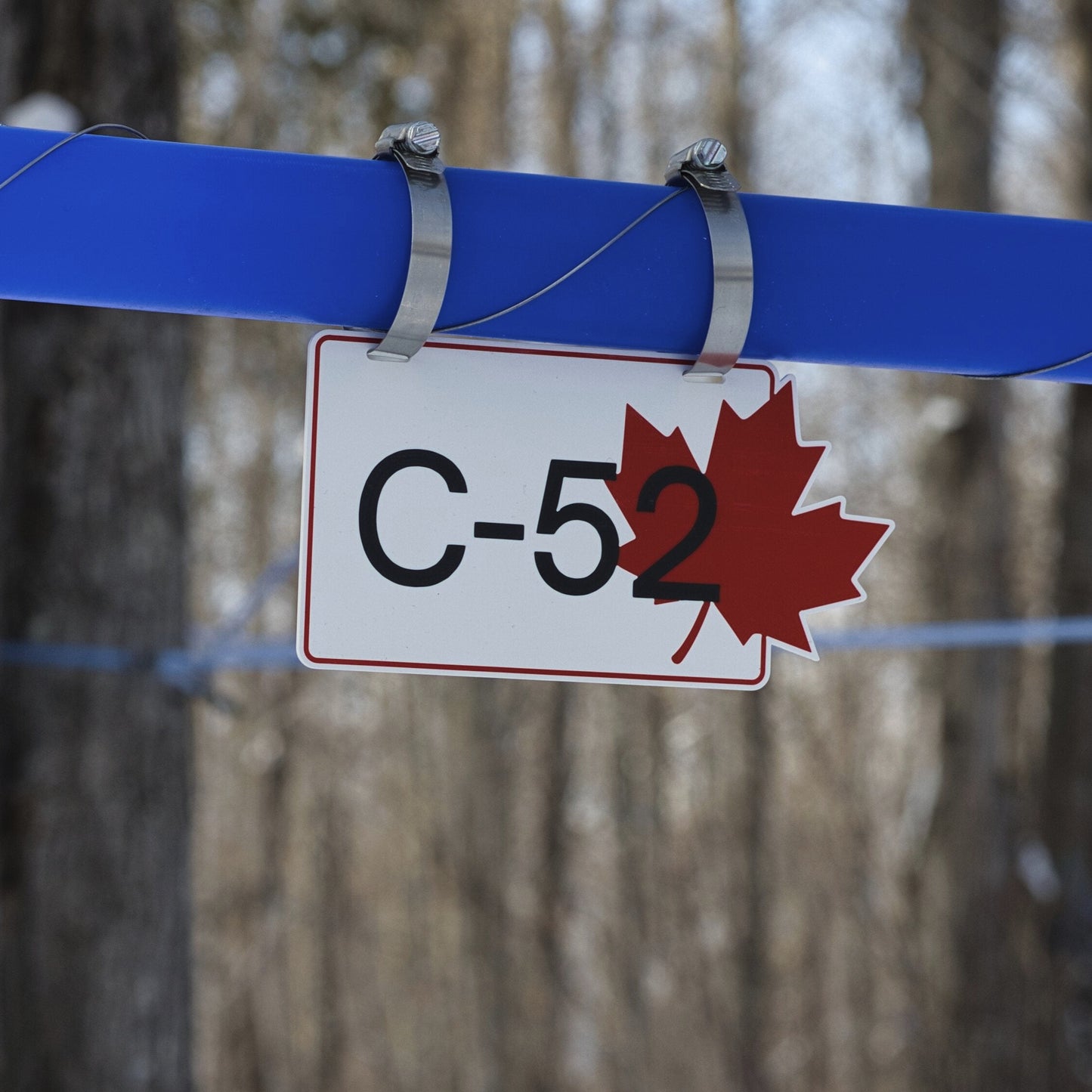 Pancarte tubulure - Modèle C-52 (4"x8") - Numérotation personnalisée