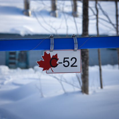 Pancarte tubulure - Modèle C-52 (4"x8") - Numérotation personnalisée