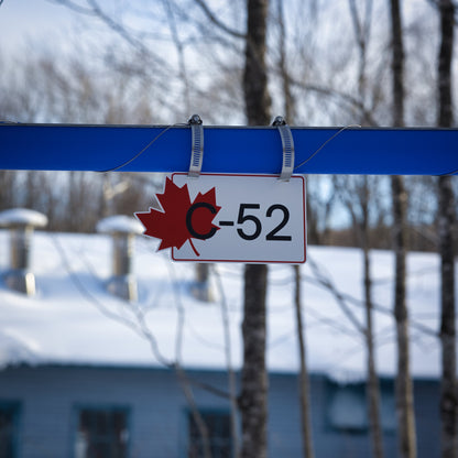 Pancarte tubulure - Modèle C-52 (4"x8") - Numérotation personnalisée