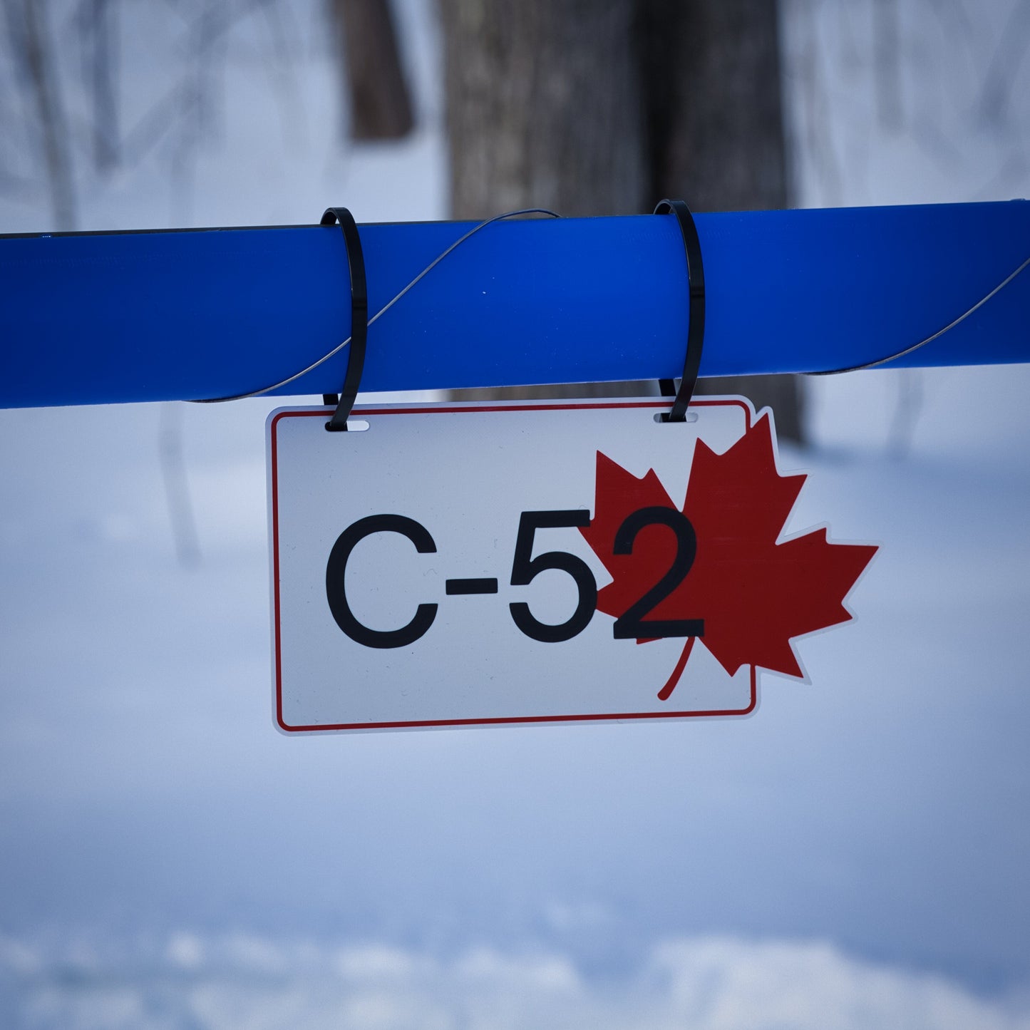 Pancarte tubulure - Modèle C-52 (4"x8") - Numérotation personnalisée