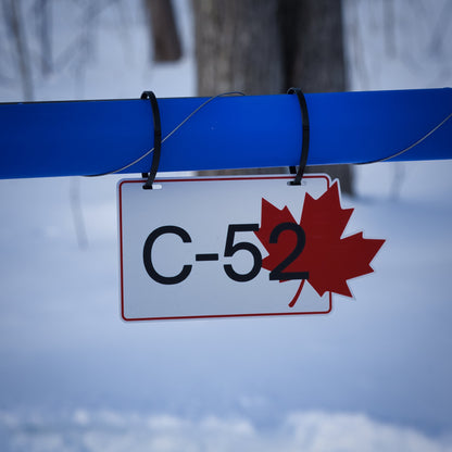 Pancarte tubulure - Modèle C-52 (4"x8") - Numérotation personnalisée